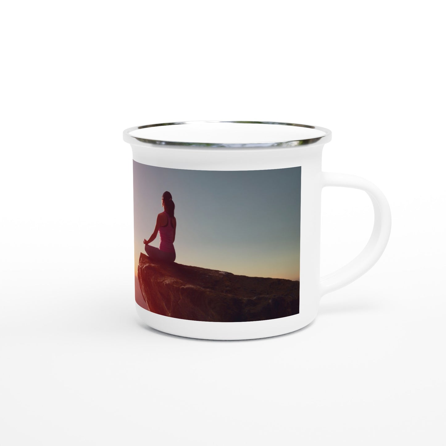 White 12oz Enamel Mug