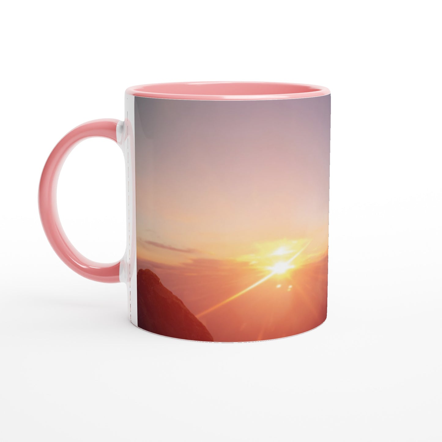 White 11oz Ceramic Mug with Color Inside