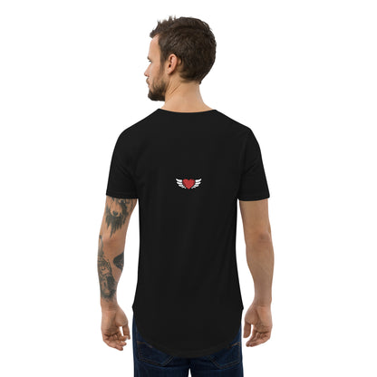 Men's Curved Hem T-Shirt Embroidery