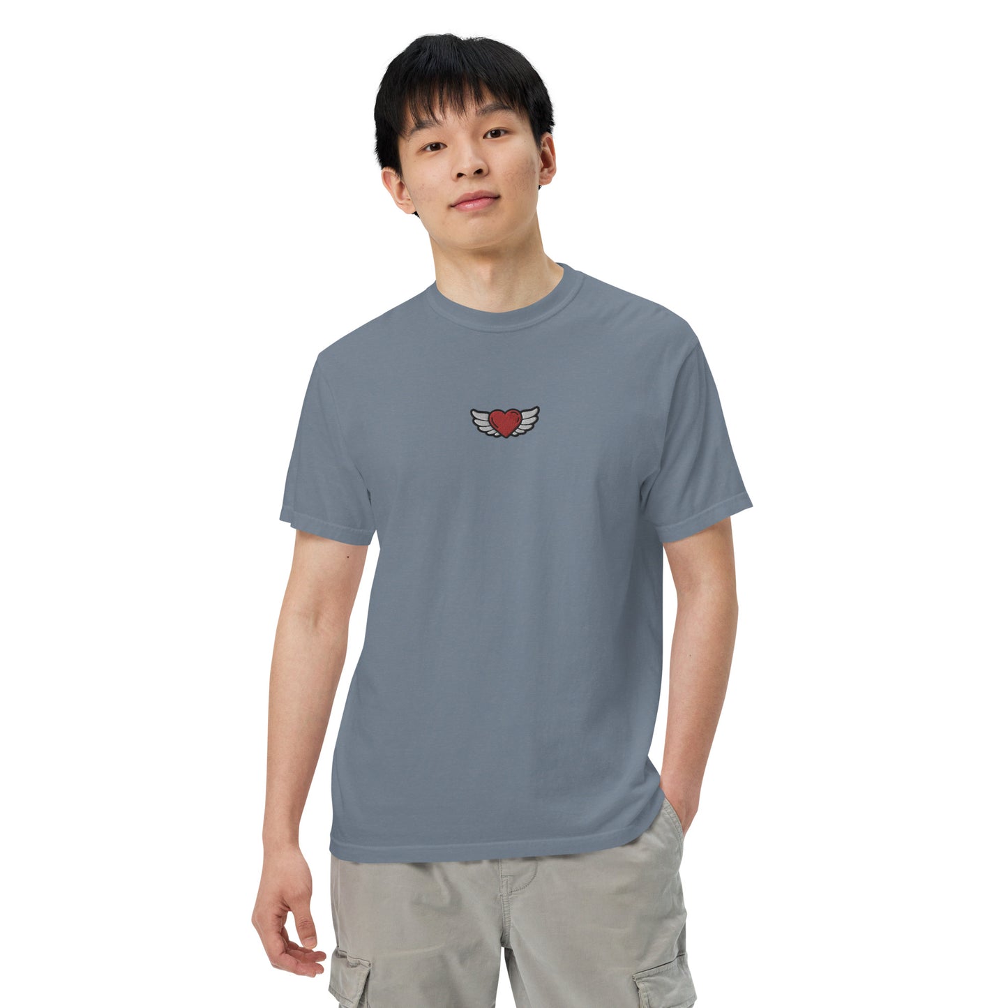 Men’s garment-dyed heavyweight t-shirt Embroidery