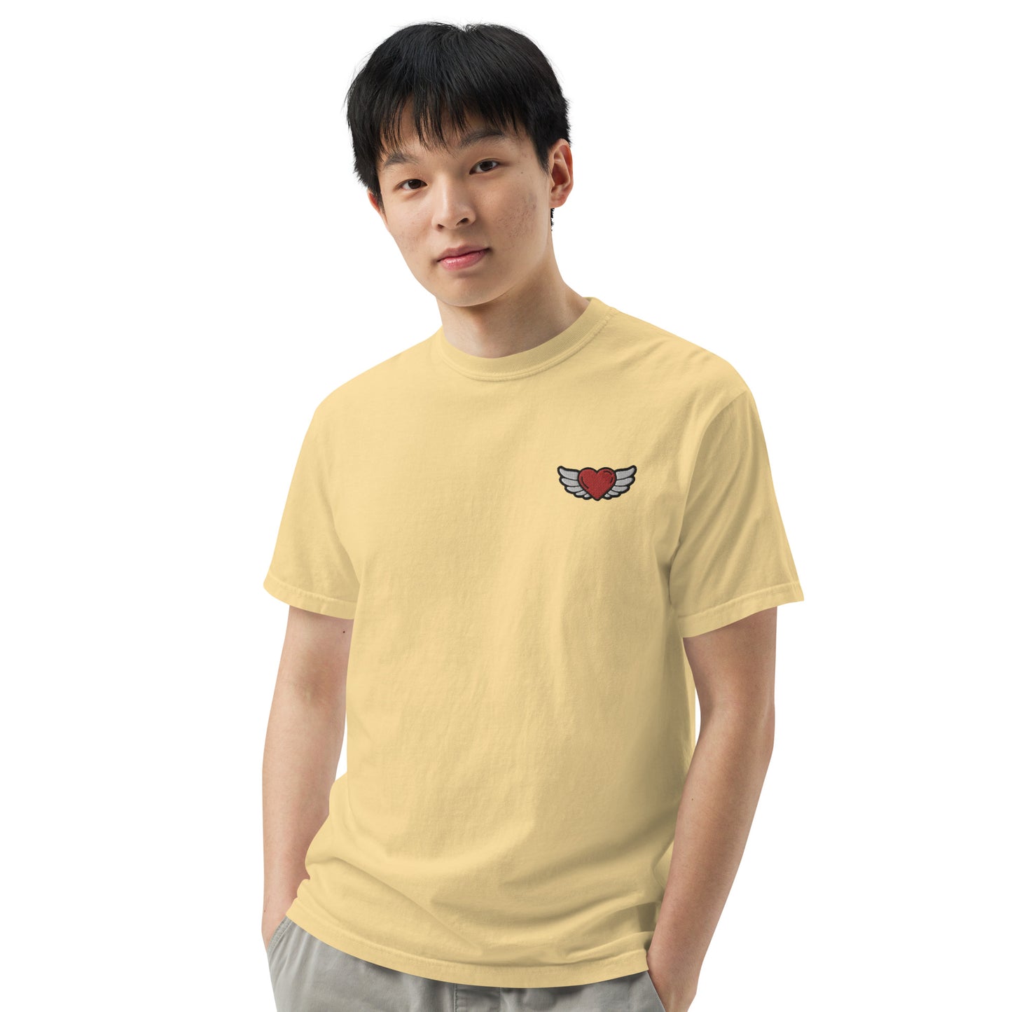 Men’s garment-dyed heavyweight t-shirt Embroidery