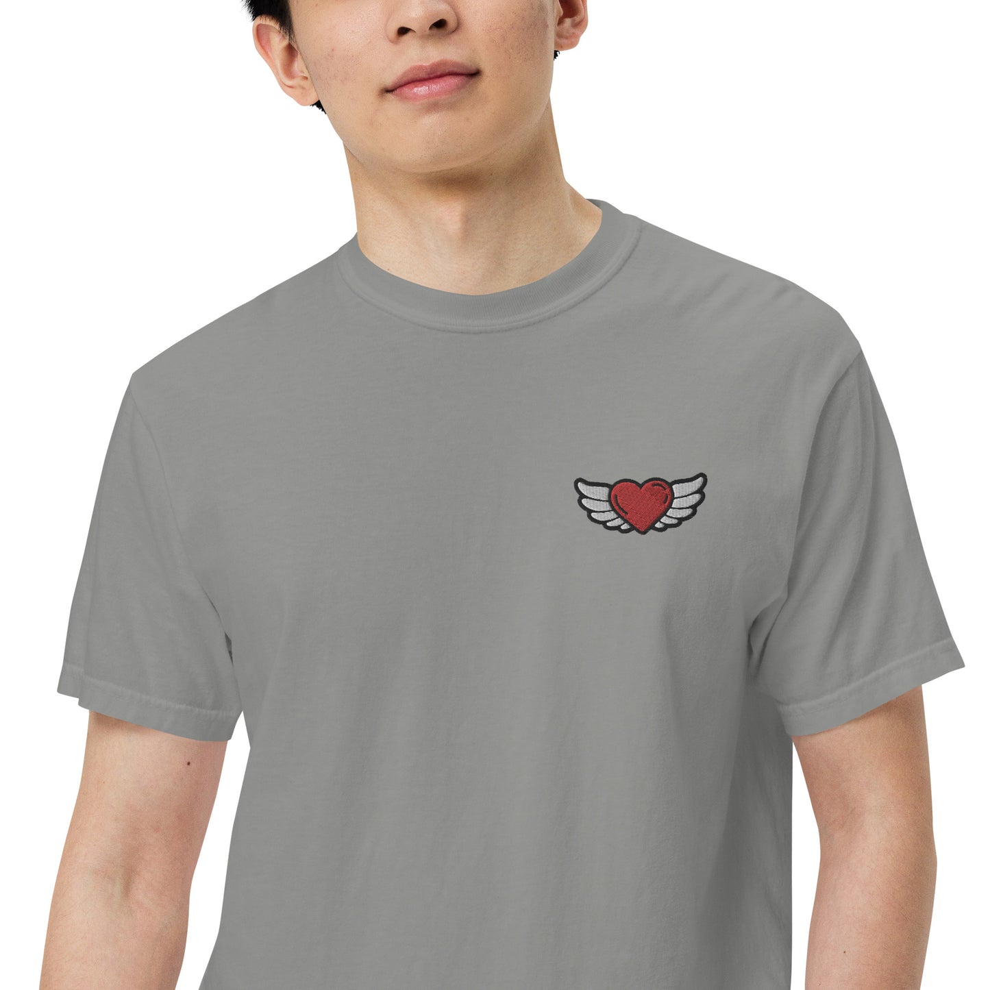 Men’s garment-dyed heavyweight t-shirt Embroidery