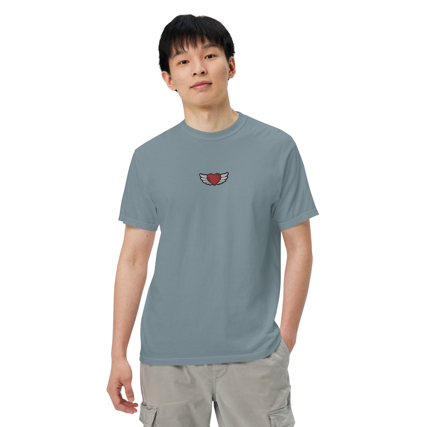 Men’s garment-dyed heavyweight t-shirt Embroidery