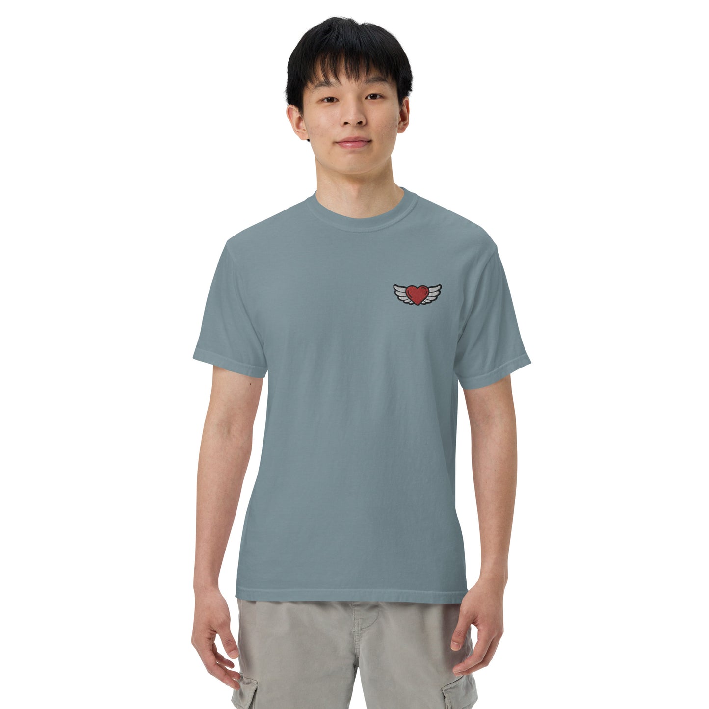 Men’s garment-dyed heavyweight t-shirt Embroidery