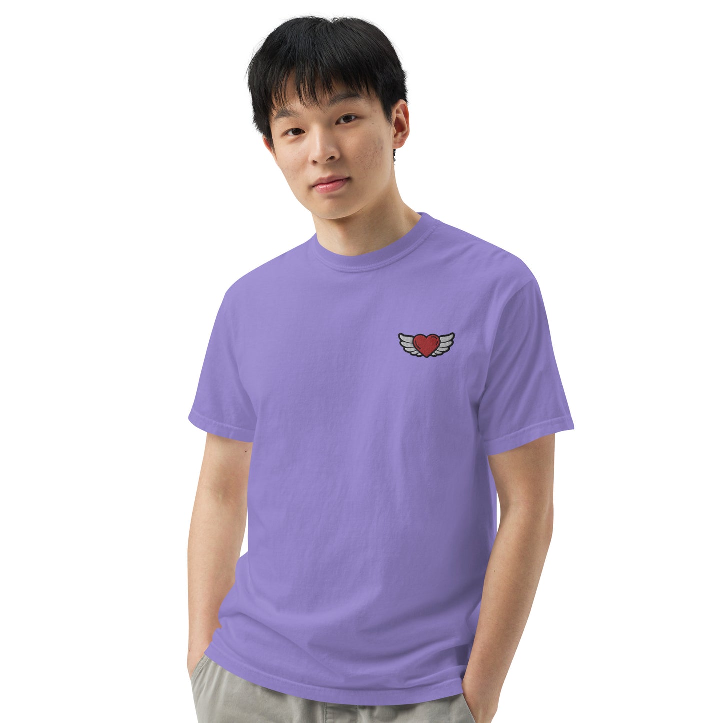 Men’s garment-dyed heavyweight t-shirt Embroidery