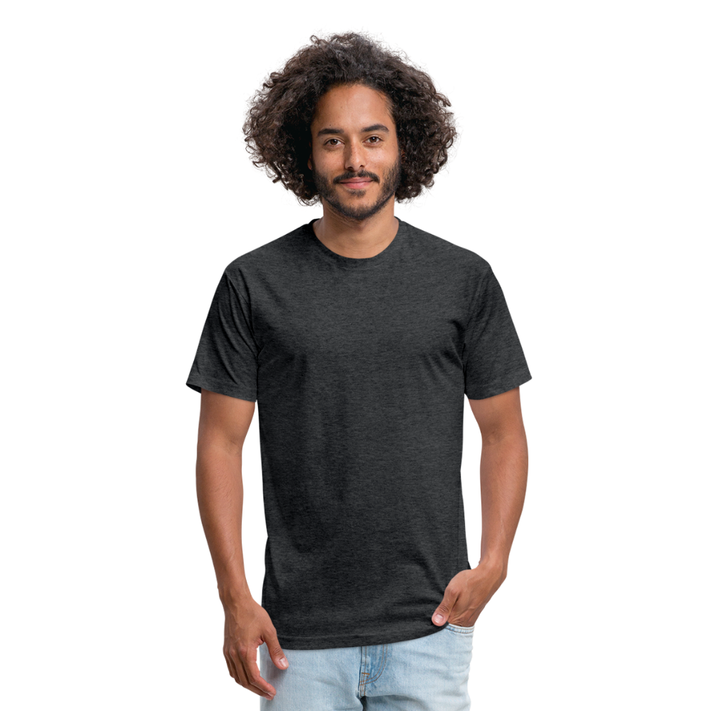 Fitted Cotton/Poly T-Shirt by Next Level - heather black