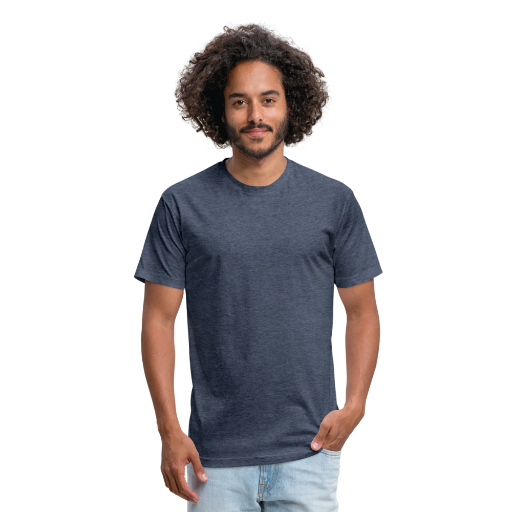 Fitted Cotton/Poly T-Shirt by Next Level - heather navy