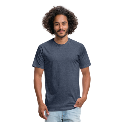 Fitted Cotton/Poly T-Shirt by Next Level - heather navy