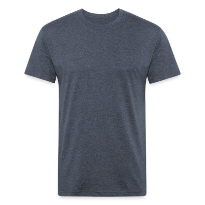 Fitted Cotton/Poly T-Shirt by Next Level - heather navy