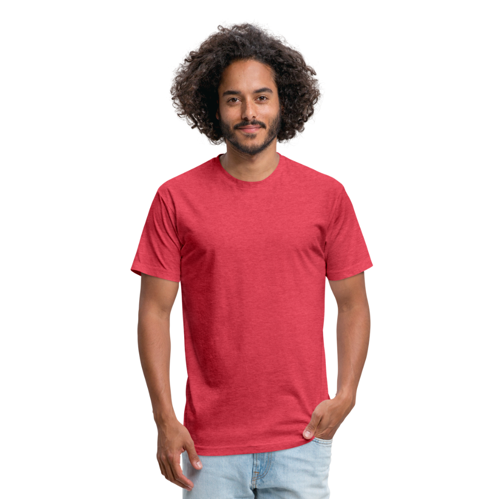 Fitted Cotton/Poly T-Shirt by Next Level - heather red