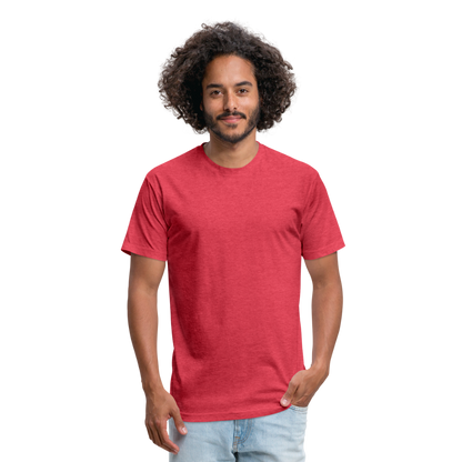 Fitted Cotton/Poly T-Shirt by Next Level - heather red