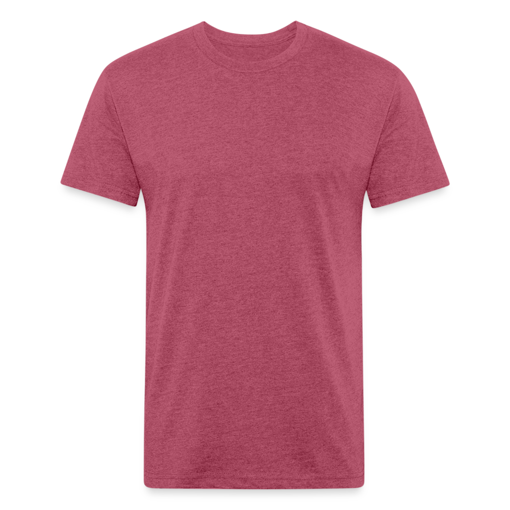 Fitted Cotton/Poly T-Shirt by Next Level - heather burgundy