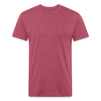 Fitted Cotton/Poly T-Shirt by Next Level - heather burgundy