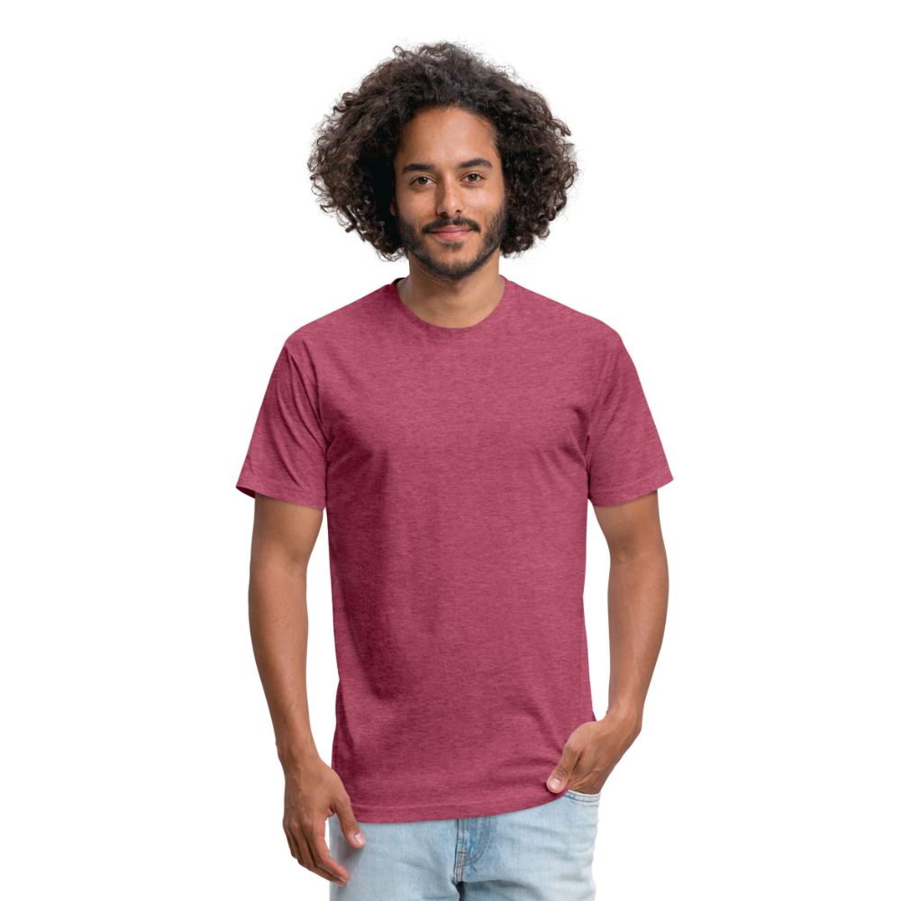 Fitted Cotton/Poly T-Shirt by Next Level - heather burgundy