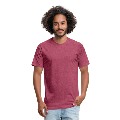 Fitted Cotton/Poly T-Shirt by Next Level - heather burgundy