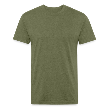 Fitted Cotton/Poly T-Shirt by Next Level - heather military green