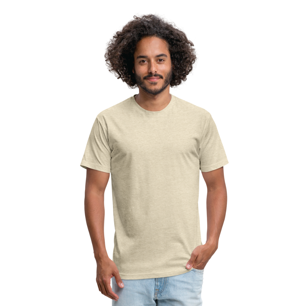 Fitted Cotton/Poly T-Shirt by Next Level - heather cream