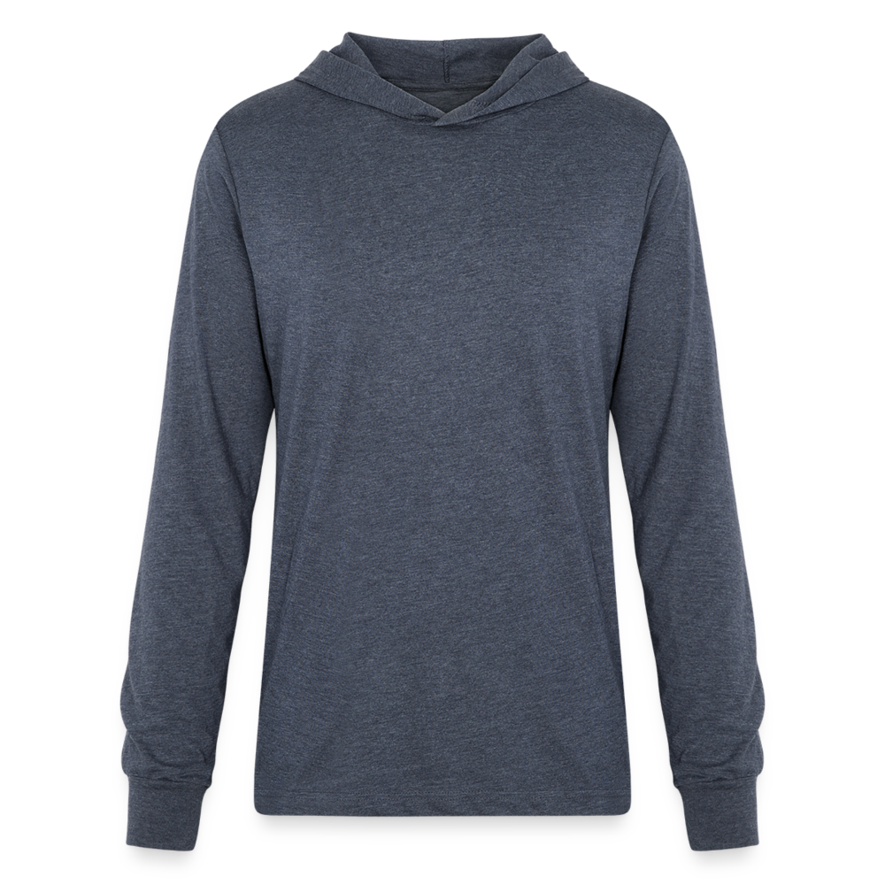 Unisex Long Sleeve Hoodie Shirt - heather navy