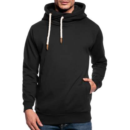 Shawl Collar Hoodie - black