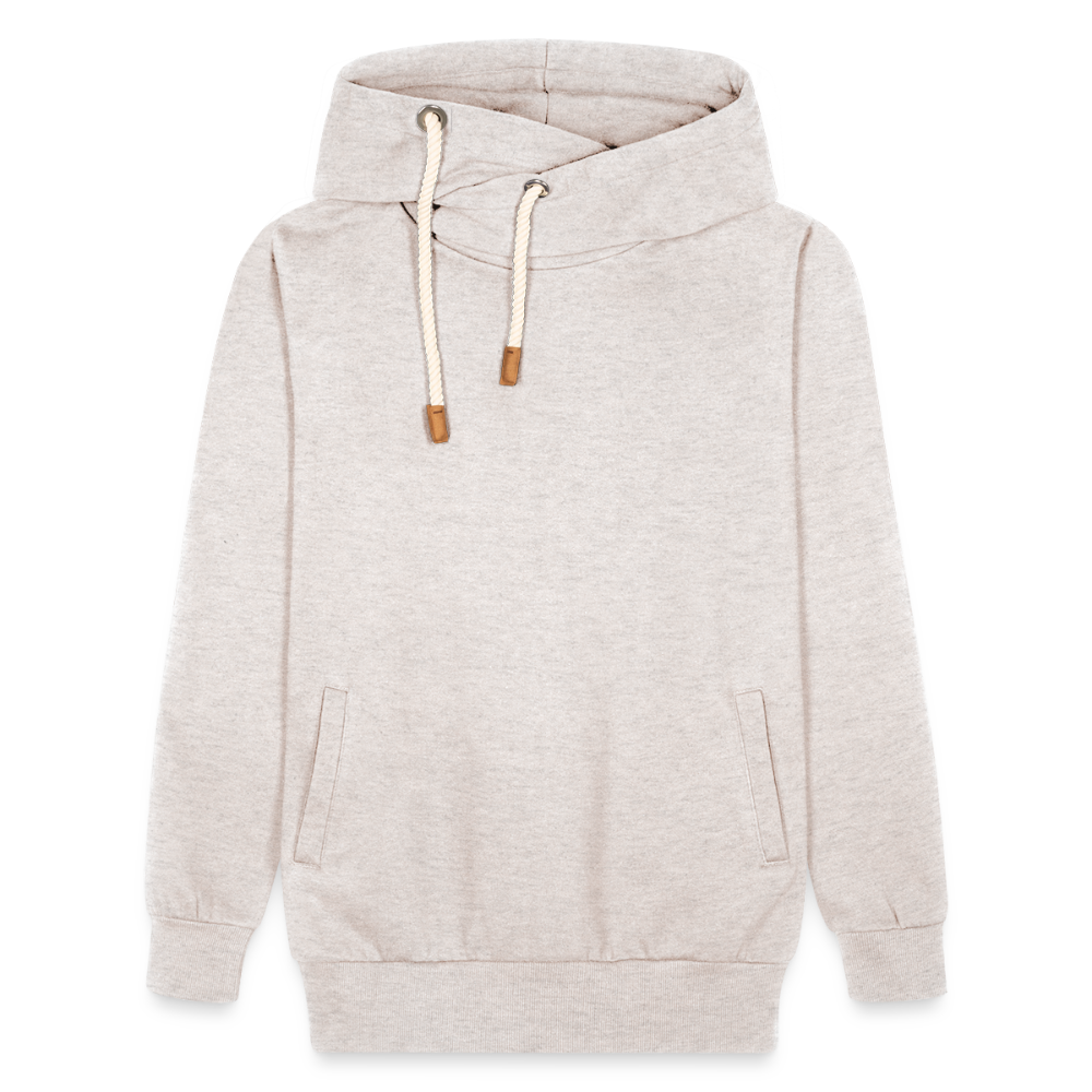 Shawl Collar Hoodie - heather oatmeal