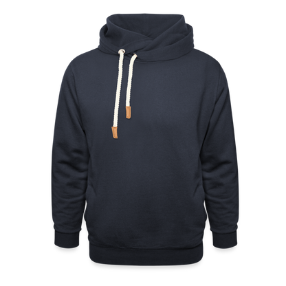 Shawl Collar Hoodie - navy