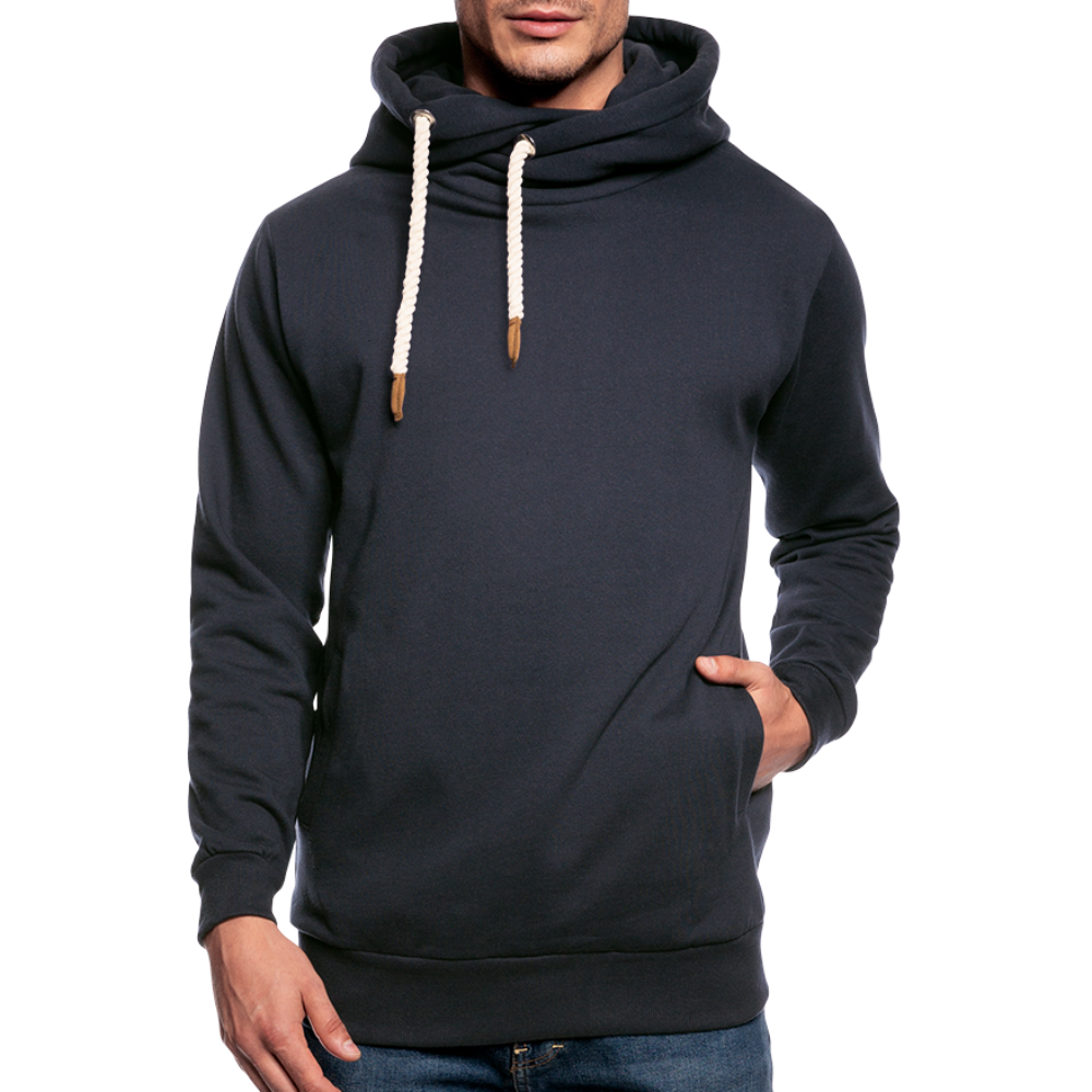 Shawl Collar Hoodie - navy