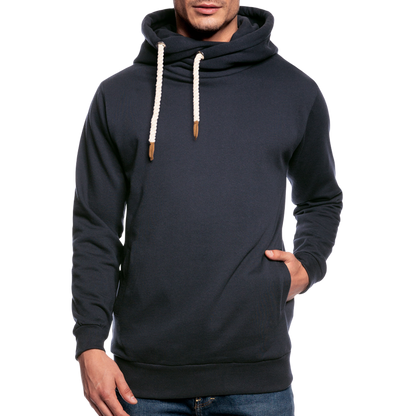 Shawl Collar Hoodie - navy