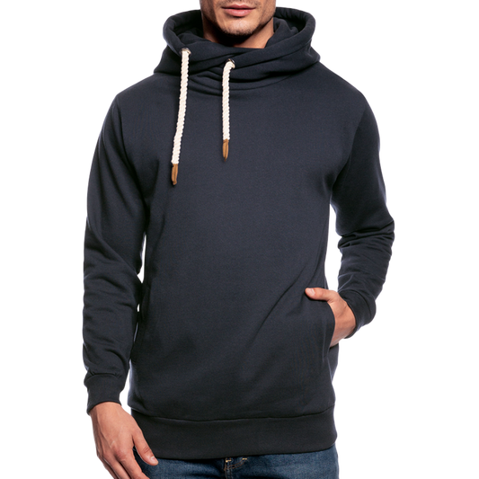 Shawl Collar Hoodie - navy