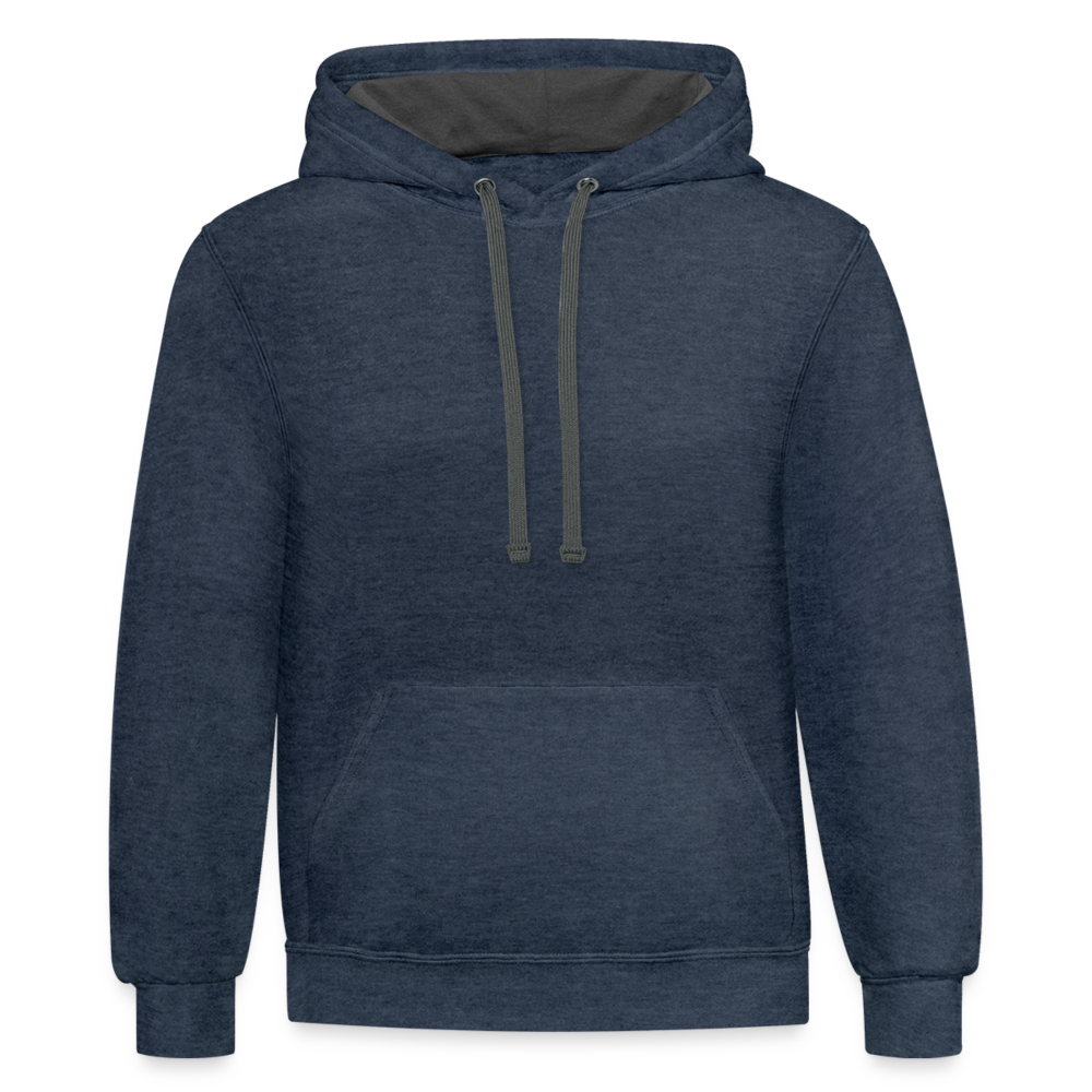 Contrast Hoodie - indigo heather/asphalt