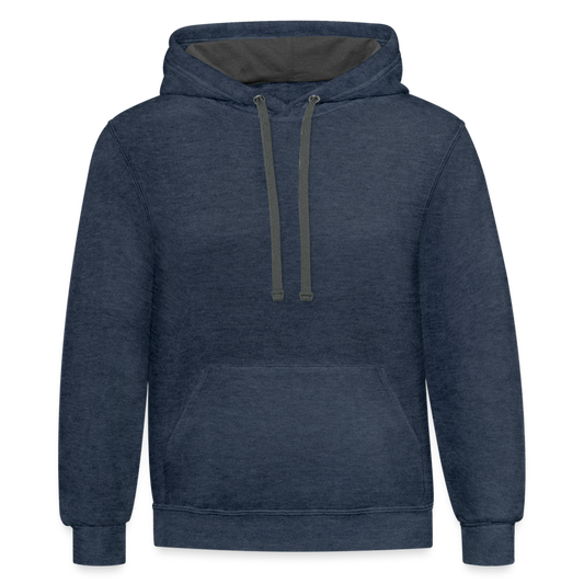 Contrast Hoodie - indigo heather/asphalt