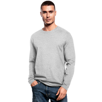 Men's Long Sleeve T-Shirt by Next Level - heather gray