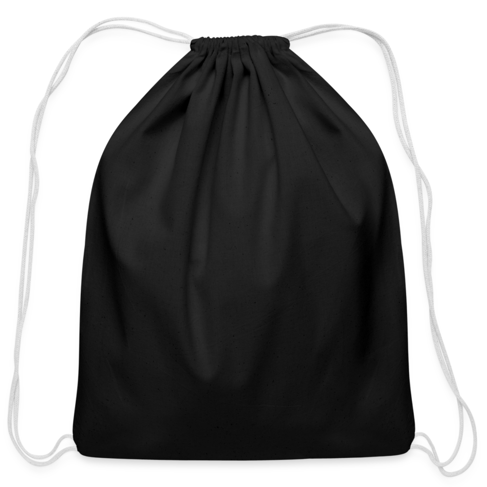 Cotton Drawstring Bag - black