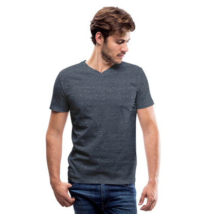 Men's V-Neck T-Shirt - heather navy