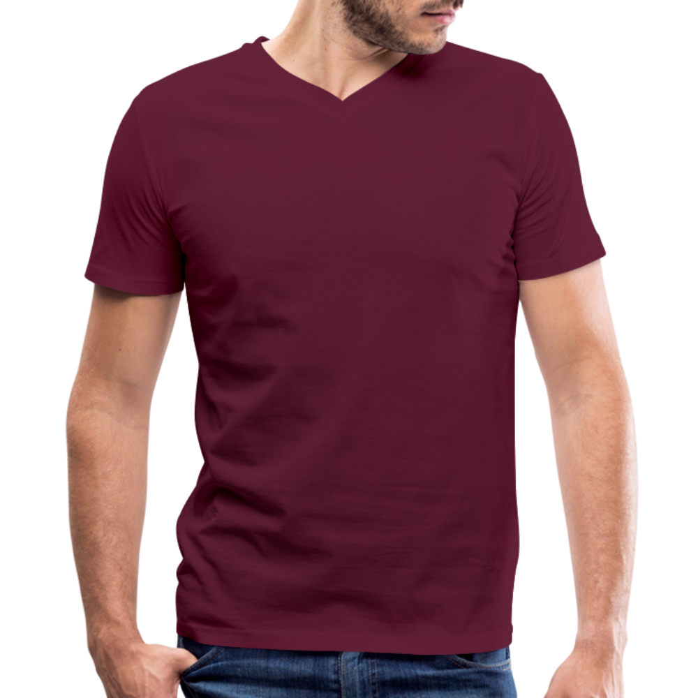 Men's V-Neck T-Shirt - maroon