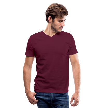 Men's V-Neck T-Shirt - maroon