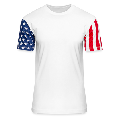 Adult Stars & Stripes T-Shirt | LAT Code Five™ 3976 - white