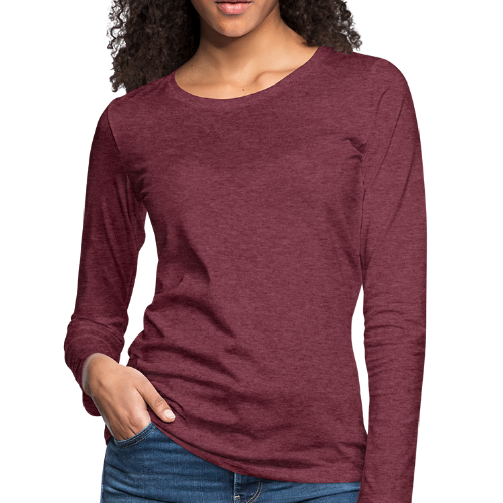 Women's Premium Long Sleeve T-Shirt - heather burgundy