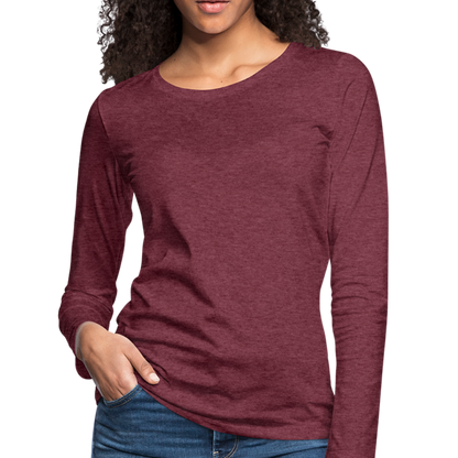 Women's Premium Long Sleeve T-Shirt - heather burgundy