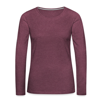 Women's Premium Long Sleeve T-Shirt - heather burgundy