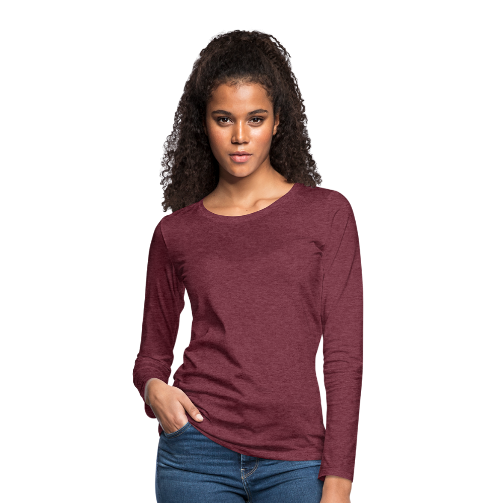 Women's Premium Long Sleeve T-Shirt - heather burgundy