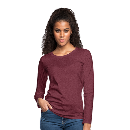 Women's Premium Long Sleeve T-Shirt - heather burgundy