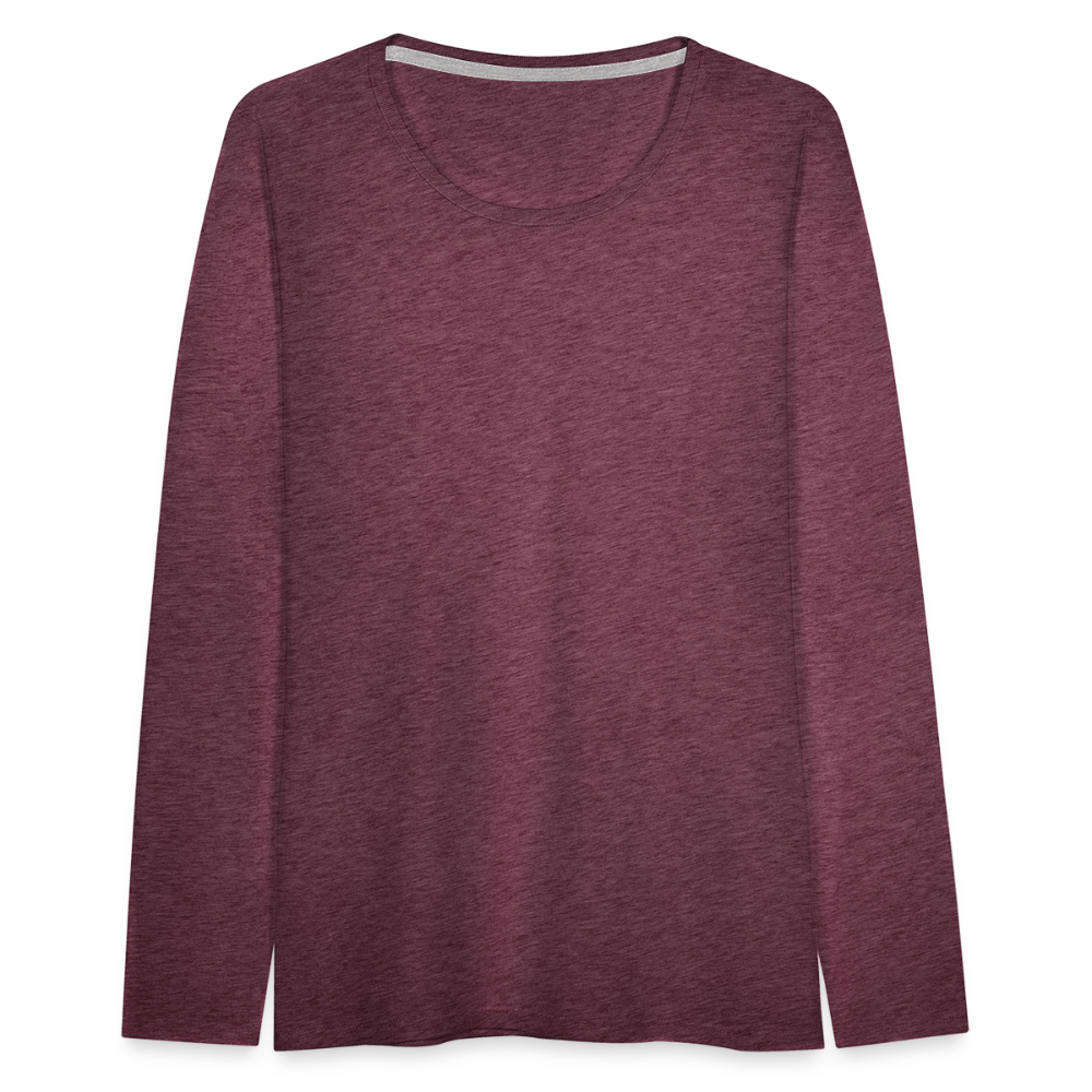 Women's Premium Long Sleeve T-Shirt - heather burgundy