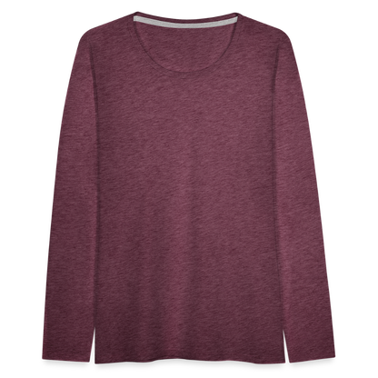 Women's Premium Long Sleeve T-Shirt - heather burgundy