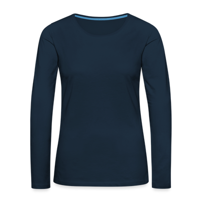 Women's Premium Long Sleeve T-Shirt - deep navy