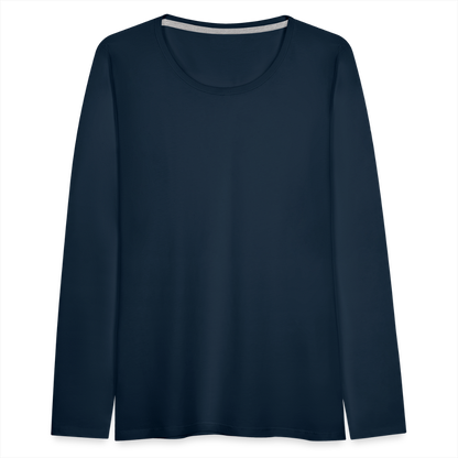 Women's Premium Long Sleeve T-Shirt - deep navy