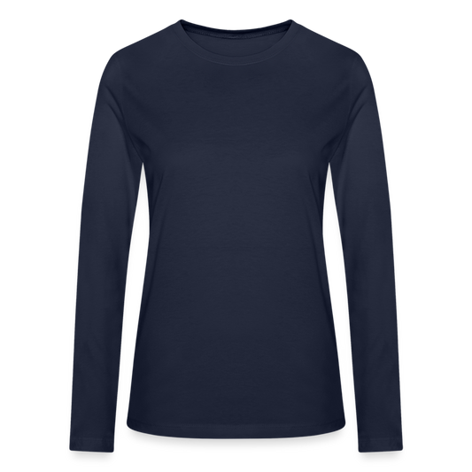 Bella + Canvas Women's Long Sleeve T-Shirt - navy