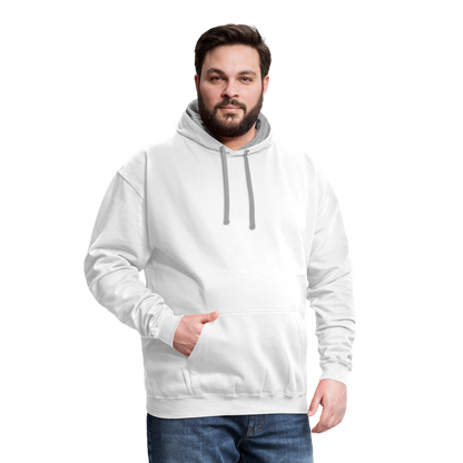 Contrast Hoodie - white/gray