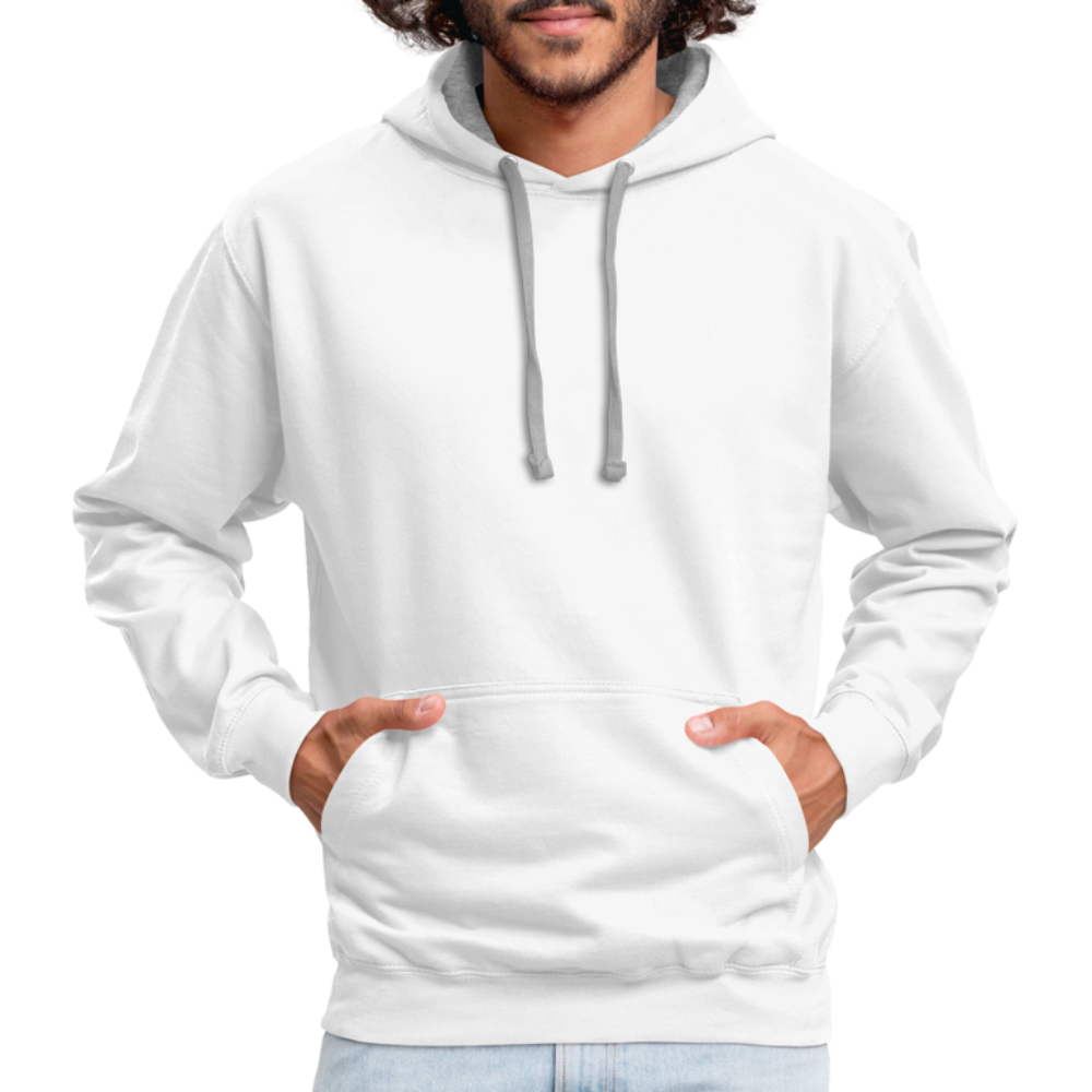 Contrast Hoodie - white/gray