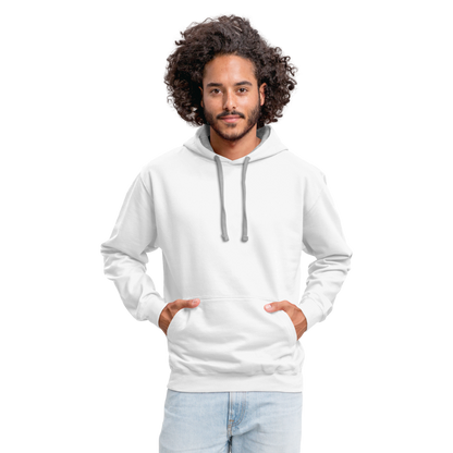 Contrast Hoodie - white/gray