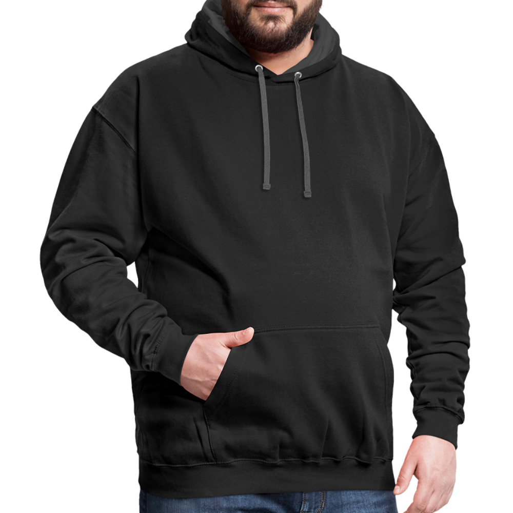 Contrast Hoodie - black/asphalt